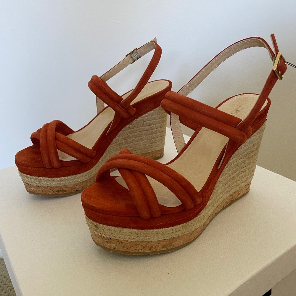 Jimmy Choo Nomad in Tabasco Suede